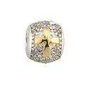 Solvar Gold Celtic Cross & Crystal Bead