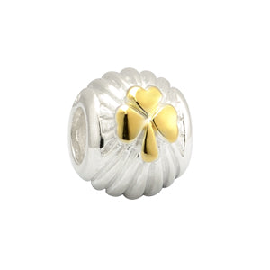 Solvar Gold Shamrock Rays Bead