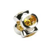Tara's Diary November Birthstone Bead, Yellow Topaz