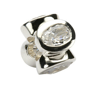 Tara's  Diary April Birthstone Bead, Zirconia